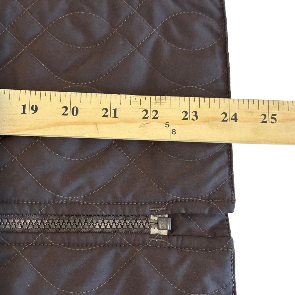 LL Bean Quilted Thinsulate Insulated Jacket Womens Small Petite‎ Zip Up Brown